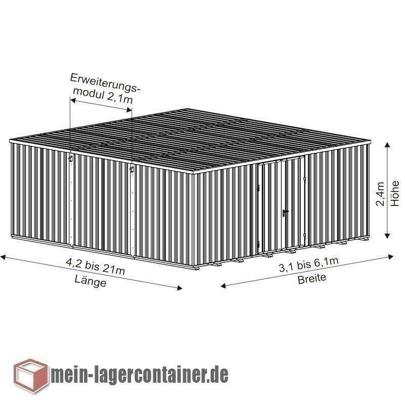 5x6m Lagerhallen 2,1m hoch Stahlhalle Reifenlager Schnellbauhalle in Stuttgart