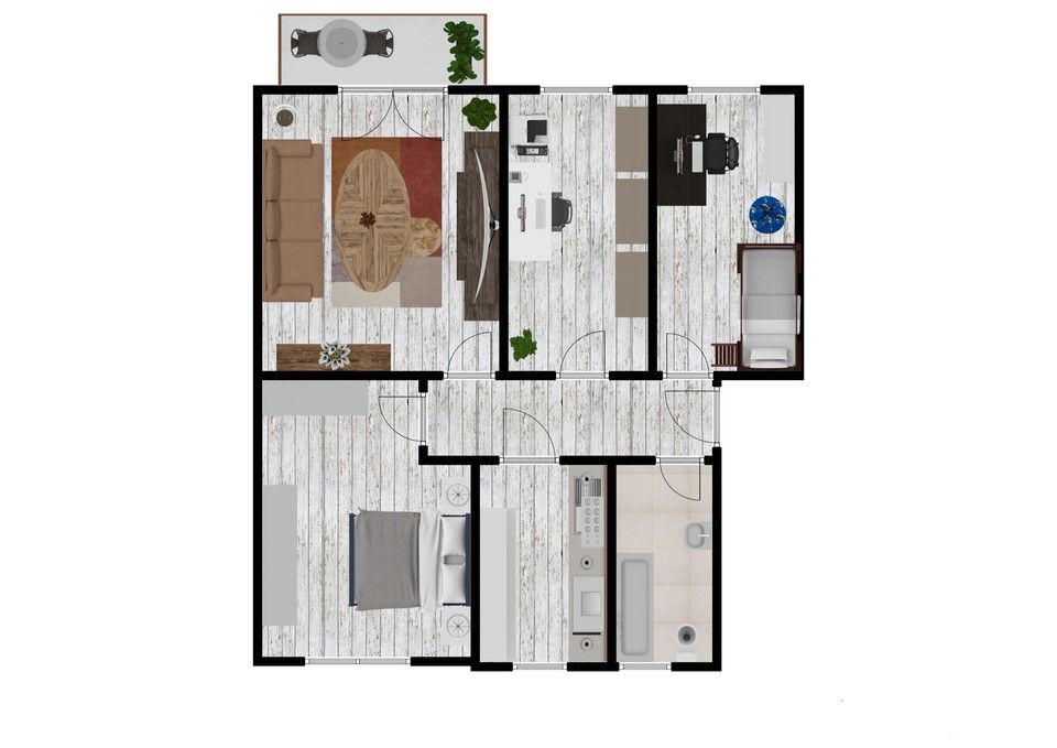 4 Raum Wohnung mit Balkon in ruhiger Lage in Hinsdorf