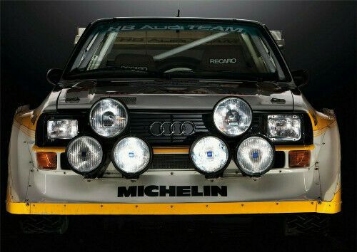 Hella Rallye 3000 Scheinwerfer Abdeckkappen Audi Sport Quattro S1 in Merenberg