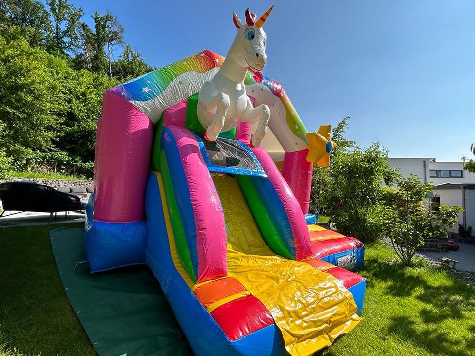 Hüpfburg Einhorn mieten / Hüpfburg Verleih / Kindergeburtstag in Lohmar