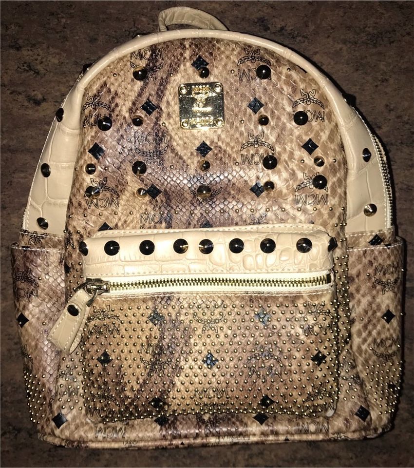 MCM Rucksack Tasche  Schlange Python Leder Gold Limited Edition in Hamburg