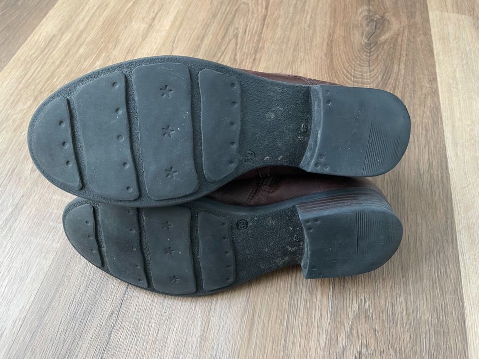 Inkl. Versand - Tamaris Damen Boots Stiefel braun Leder / Gr. 39 in Euskirchen