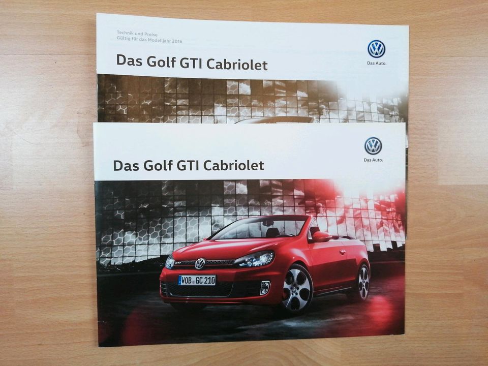 Prospekt VW Golf GTI Cabrio in Langweid am Lech