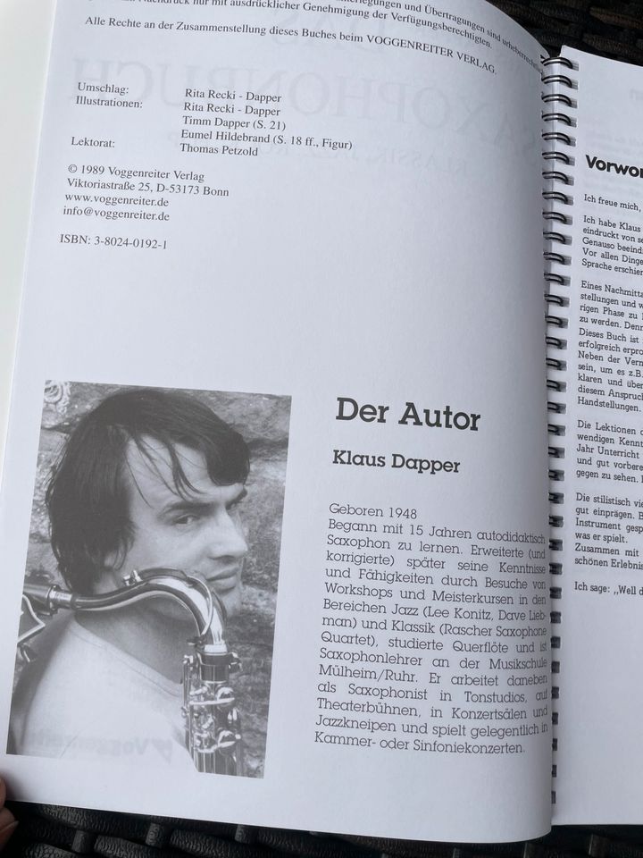 Das Saxophonbuch / Klaus Dapper in Isen