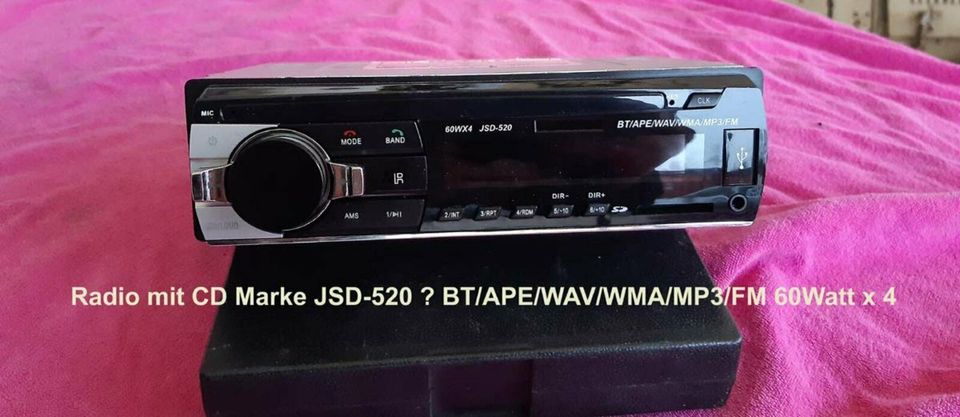 Radio mit CD Marke JSD-520 ? BT/APE/WAV/WMA/MP3/FM 60Watt x 4 in Köln