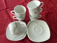 Espresso-Tassen weiß - 6er Set mit Unterteller - NEU! Hessen - Oberursel (Taunus) Vorschau