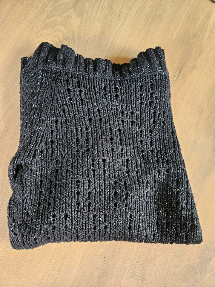 Clockhouse Strick Pullover Oberteil schwarz silber S/M 34/36/38 in Niederkrüchten