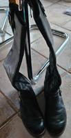 Damenstiefel hoch schwarzes Leder Gr. 4,5 Pal Green Sachsen - Riesa Vorschau
