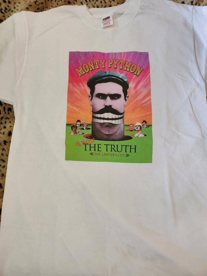 T-Shirt Monty Python Almost The Truth  (M; Fruit Of The Loom) in Ulsnis