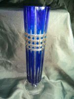 Alte Vase Art Deco Blau Silber Geschliffen Glas Kristall Mecklenburg-Vorpommern - Schönwalde (Vorpommern) Vorschau