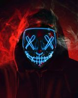 Leuchtende LED Maske Halloween Anonymous Fasching Kostüm Cosplay Hannover - Döhren-Wülfel Vorschau