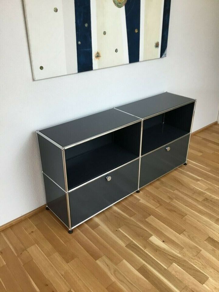 USM Haller Sideboard Anthrazitgrau 153x74x37cm Refurbished in Frankfurt am Main