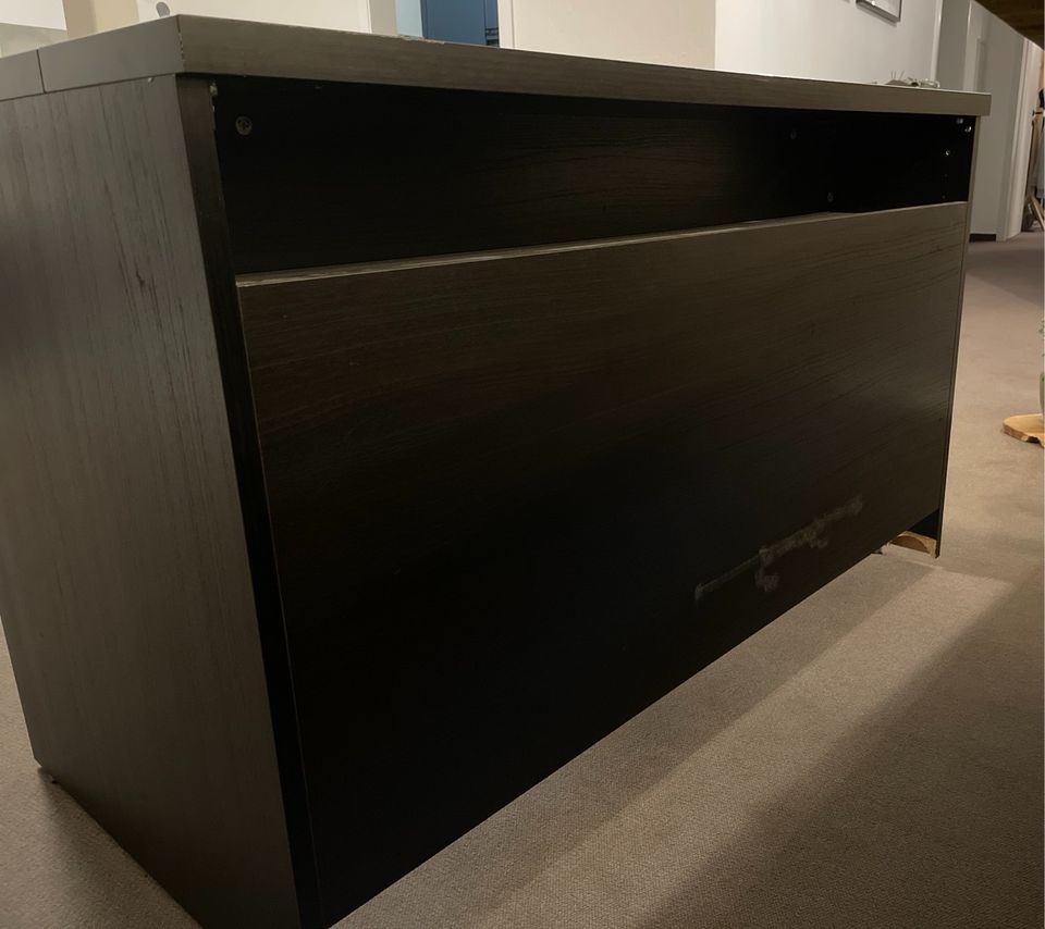 Schreibtisch Büro Werkstatttisch 120x60cm schwarz mit Kabelfach in Eschenburg
