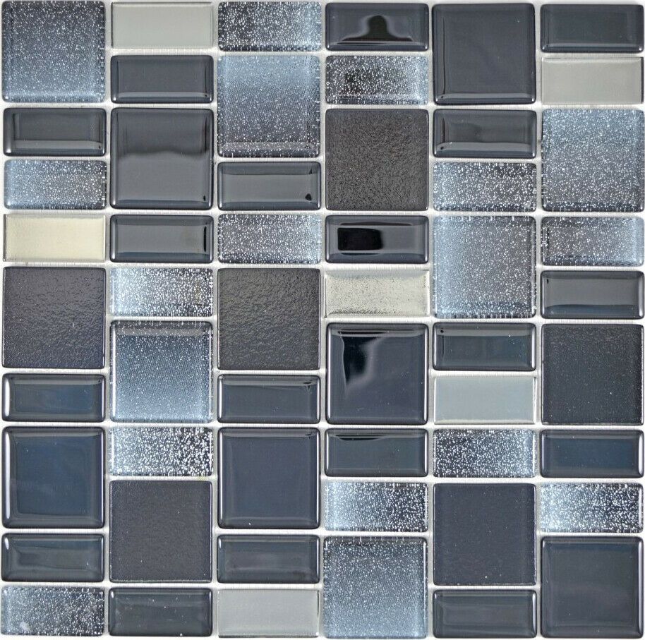 Mosaikfliese Kombi Schwarz Grau Smokey Pearl Schillernd in Ebrach