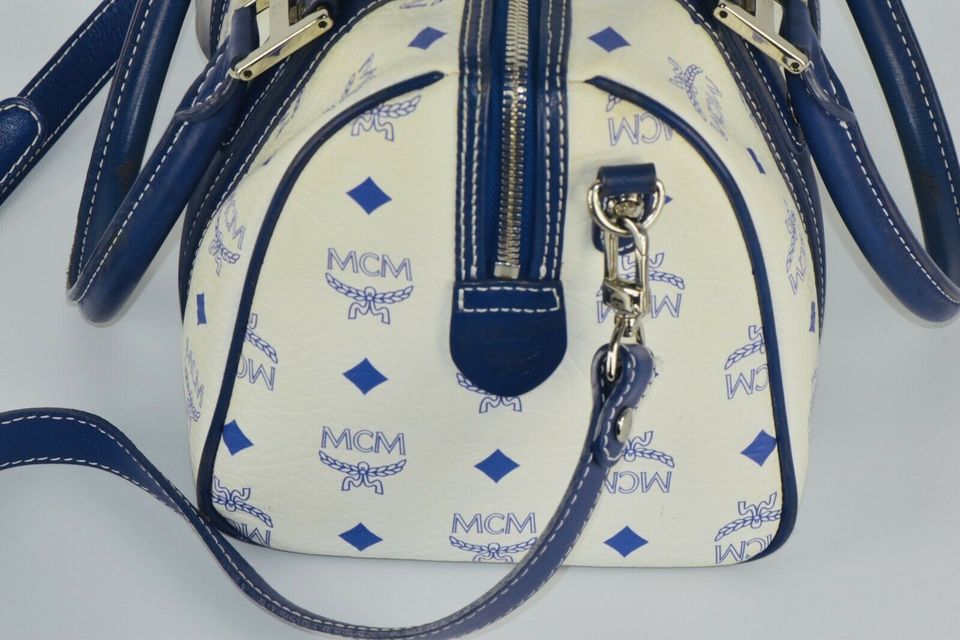 ✅MCM TASCHE LEDERTASCHE HANDTASCHE BOSTON CROSSBODY WEISS 1879 in Leverkusen