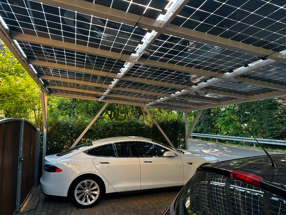 PV-Carport Komplettset Stahl Doppelglas Photovoltaik 5 x 5 m in Rottenburg a.d.Laaber