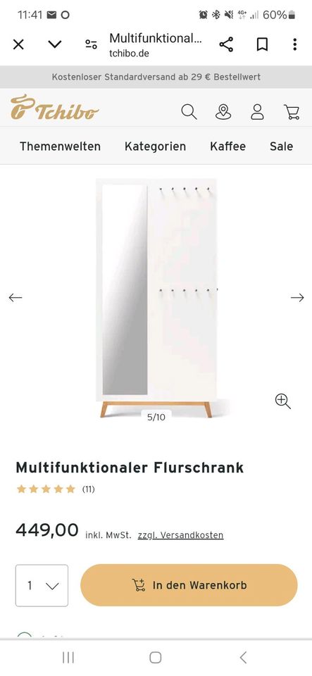 Flurschrank Garderobenschrank Garderobe Tchibo in Saarbrücken