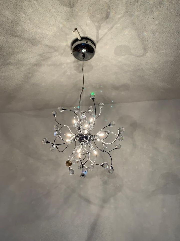 Lampe Hängelampe & Wandlampe Wohnzimmer Küche mit Glaskristallen in Wilkau-Haßlau
