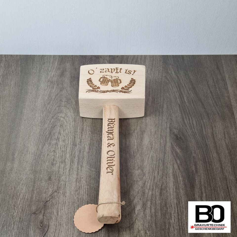 Bieranstichhammer Bierhammer Hammer personalisiert in Weichering