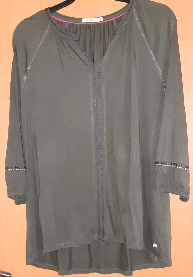 Cecil Boho-Tunikashirt,XXL,Olive,Borte,UVP49,95,-Neu in Berlin