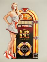 Jukebox - Stahlblechschild (Gestanzt)- Rock Roll - 60x37cm PinUp Krummhörn - Greetsiel Vorschau