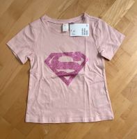 T-Shirt H&M 104 Shirt kurzarm DC supergirl glitzer Baden-Württemberg - Karlsdorf-Neuthard Vorschau