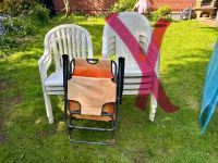 Drei Gartenstühle ein Campingstuhl ein Gartentisch Gartengarnitur Schleswig-Holstein - Treia Vorschau