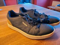 Reebok Sneaker Leder/Wildleder Gr. 36, Kommunion dunkelblau/braun Nordrhein-Westfalen - Wenden Vorschau