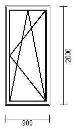 Balkontür 900x2000mm 90x200cm 3-fach verglast Weiss Neu Ovp Li/Re in Köthen (Anhalt)