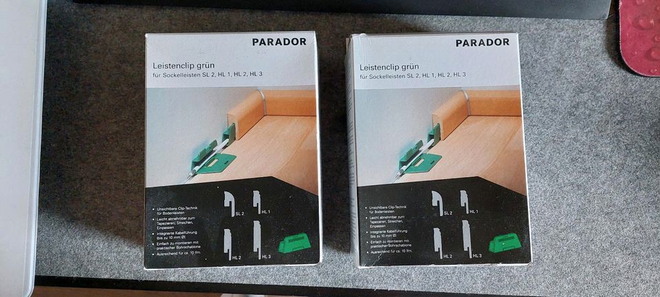 Parador Leistenclip grün für Sockelleisten SL 2, HL 1, HL 2, HL 3 in Rothenburg o. d. Tauber