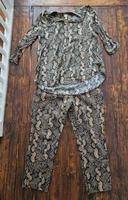 H&M Khaki Grün Set Hose Bluse Schlange XL XXL 46 48 50 Strech Hessen - Rotenburg Vorschau