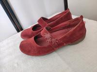 CLARKS ziegelrote Ballerina mit Lackblumen, Wechselsohle 4,5 Stuttgart - Bad Cannstatt Vorschau