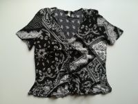 Damen Top Bluse von H&M Gr. 40 schwarz creme gemustert Brandenburg - Putlitz Vorschau