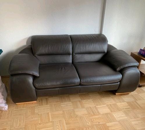Ledersofa braun, 2 Sitzer Sofa / Couch Leder Longlife in Centrum