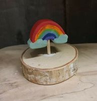 Geburtstagsstecker Regenbogen mit Wölkchen kompatibel mit Grimms Nordrhein-Westfalen - Mönchengladbach Vorschau