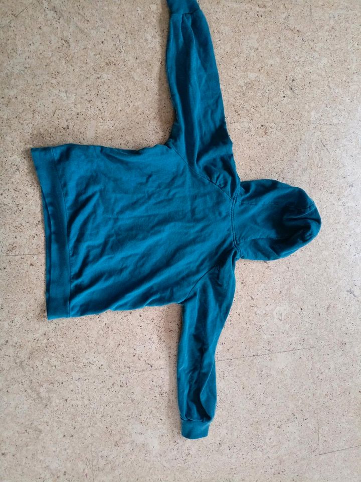 Kapuzenpullover türkis Größe 128/134 Bonprix in Solms