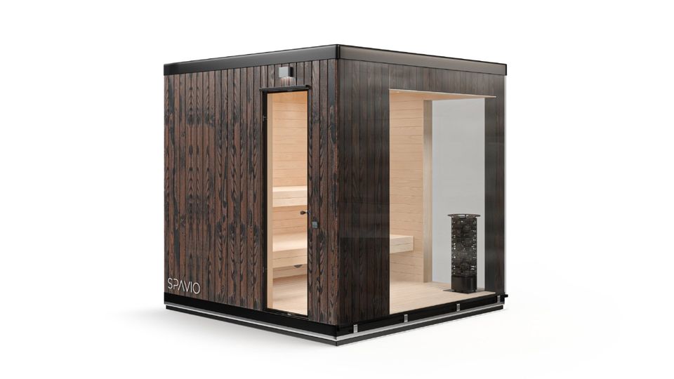 Spavio® Glas Cube Sauna Premium Gartensauna Elektro 9kW in Düsseldorf