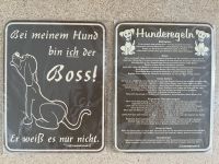 2 Blechschilder für Hundebesitzer Leipzig - Grünau-Mitte Vorschau