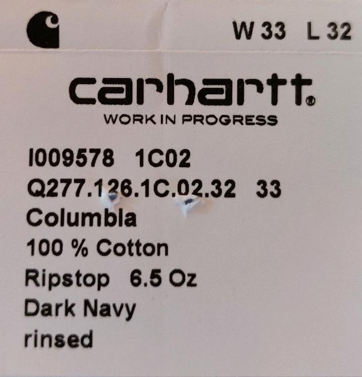 Carhartt Aviation Pant 33 / 32 blau Cargo Hose TOP in Kiel