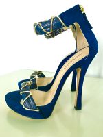 Sexy High Heel Sandale Blau und Gold Dresden - Striesen-Ost Vorschau