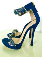 Original Pollini High Heel Sandale Blau und Gold Dresden - Striesen-Ost Vorschau