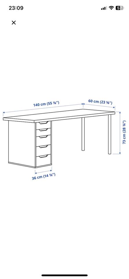 IKEA Schreibtisch LAGKAPTEN / ALEX in Erfurt