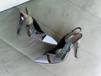 Asos Sling Pumps Sandalen high Heeels spitz Palmen Print Hessen - Seligenstadt Vorschau