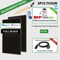 Sonderangebot FULL BLACK :☀️Balkonkraftwerk 820W - 830W Trina FULL BLACK Module mit 800w DEYE Microwechselrichter ✅ SOFORT ABHOLBEREIT☀️Brandenburg Brandenburg - Brandenburg an der Havel Vorschau