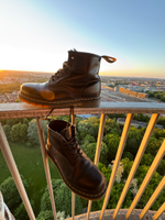 Dr. Martens Glattleder Stiefeletten mit gelben Nähten Schwarz Bayern - Augsburg Vorschau