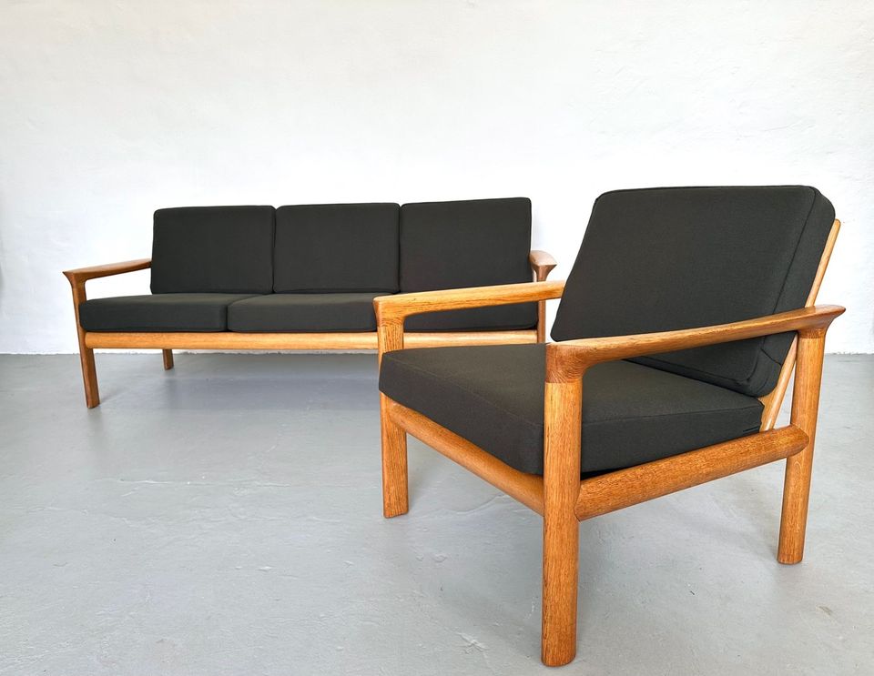 Eiche Garnitur Couch Sessel Mid Century 60er 70er Danish in Berlin