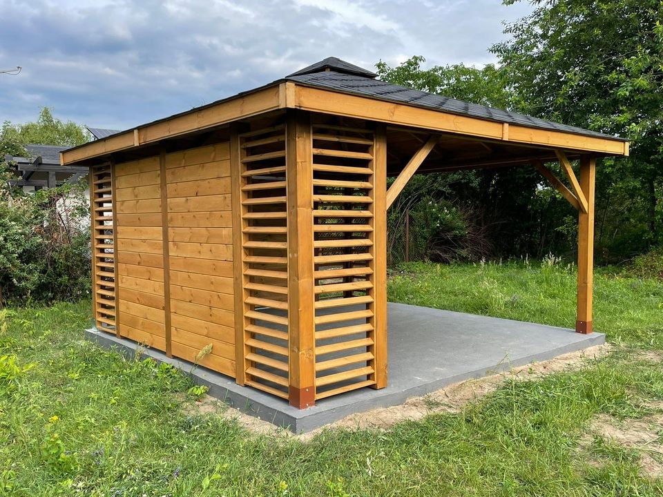 Gartenlaube 5x4m Holzpavillon nach Maß Gartenhaus Holzhütte in Villingen-Schwenningen