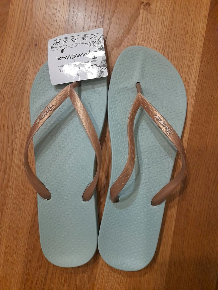 Ipanema Flip Flops türkis Gold 43 neu in Freudenberg