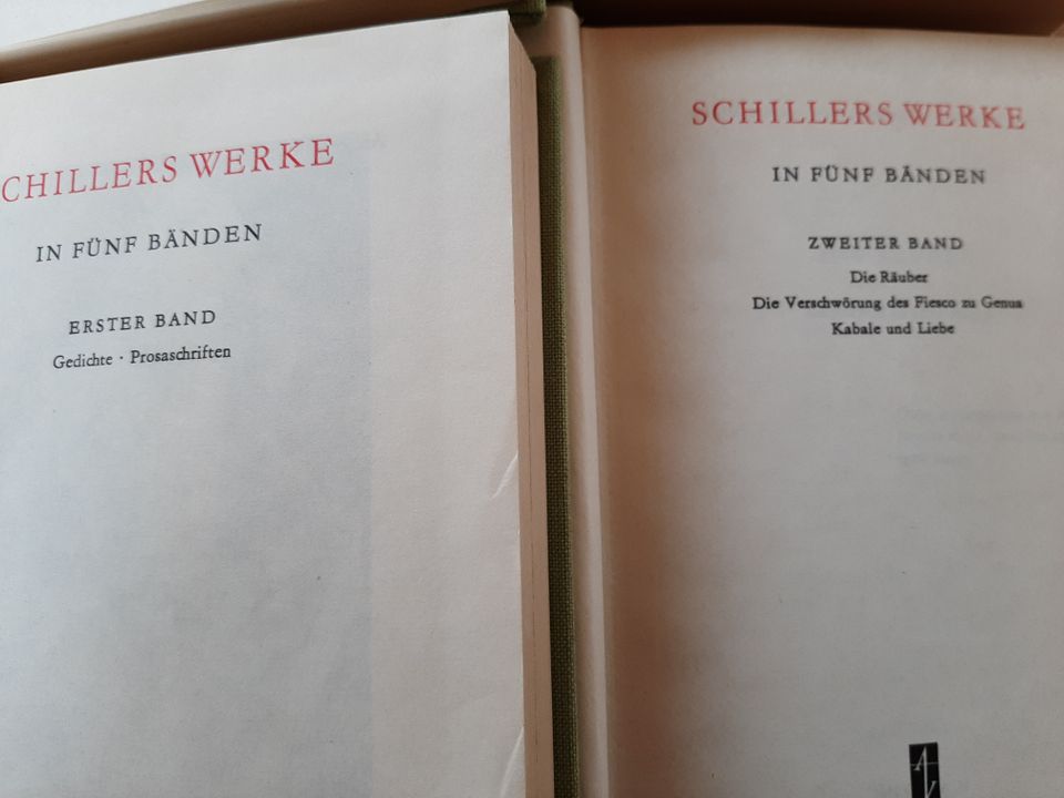 Fünf Bücher mit  Werken von "SCHILLER" in Westhausen