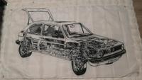 vw golf 1 typ 17  banner Flagge garage deko werkstatt oldtimer 8v Bayern - Ustersbach Vorschau